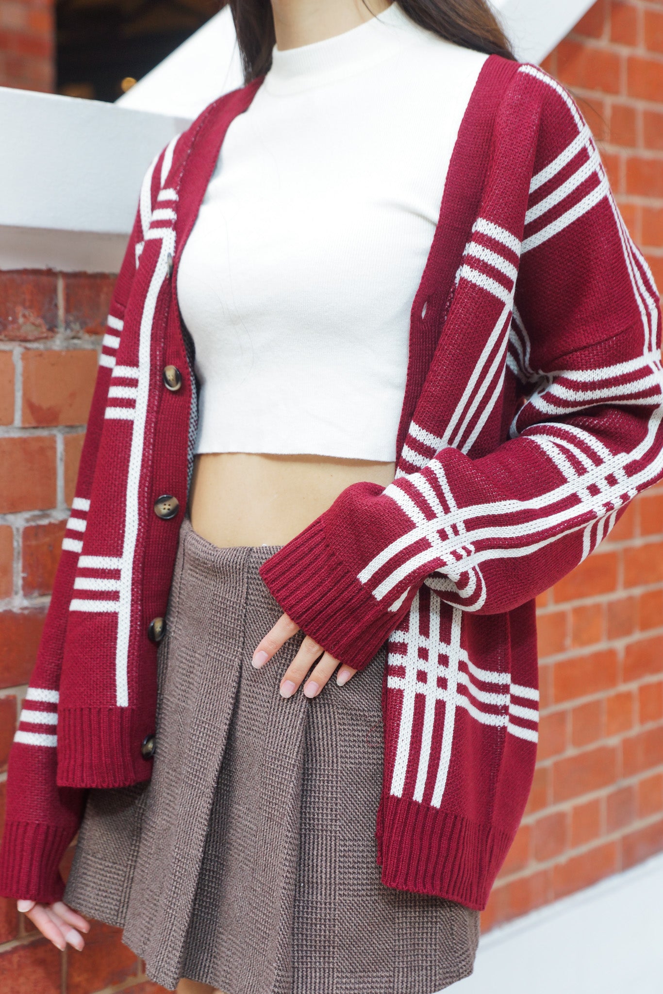 Scarlette Checker Knit Cardigan