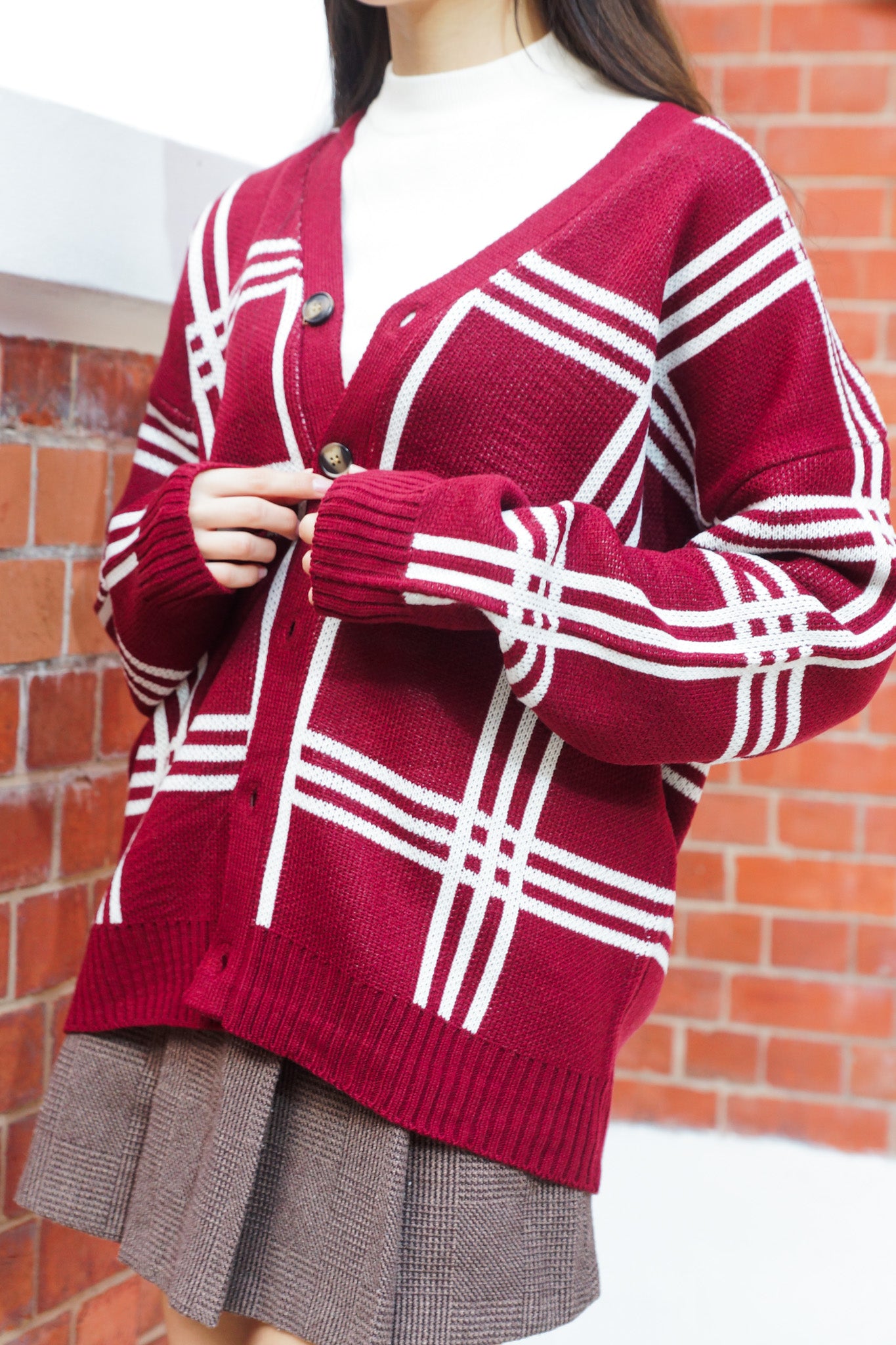 Scarlette Checker Knit Cardigan