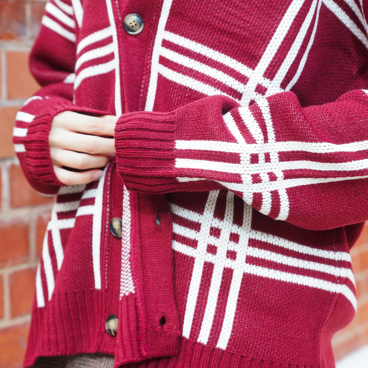 Scarlette Checker Knit Cardigan