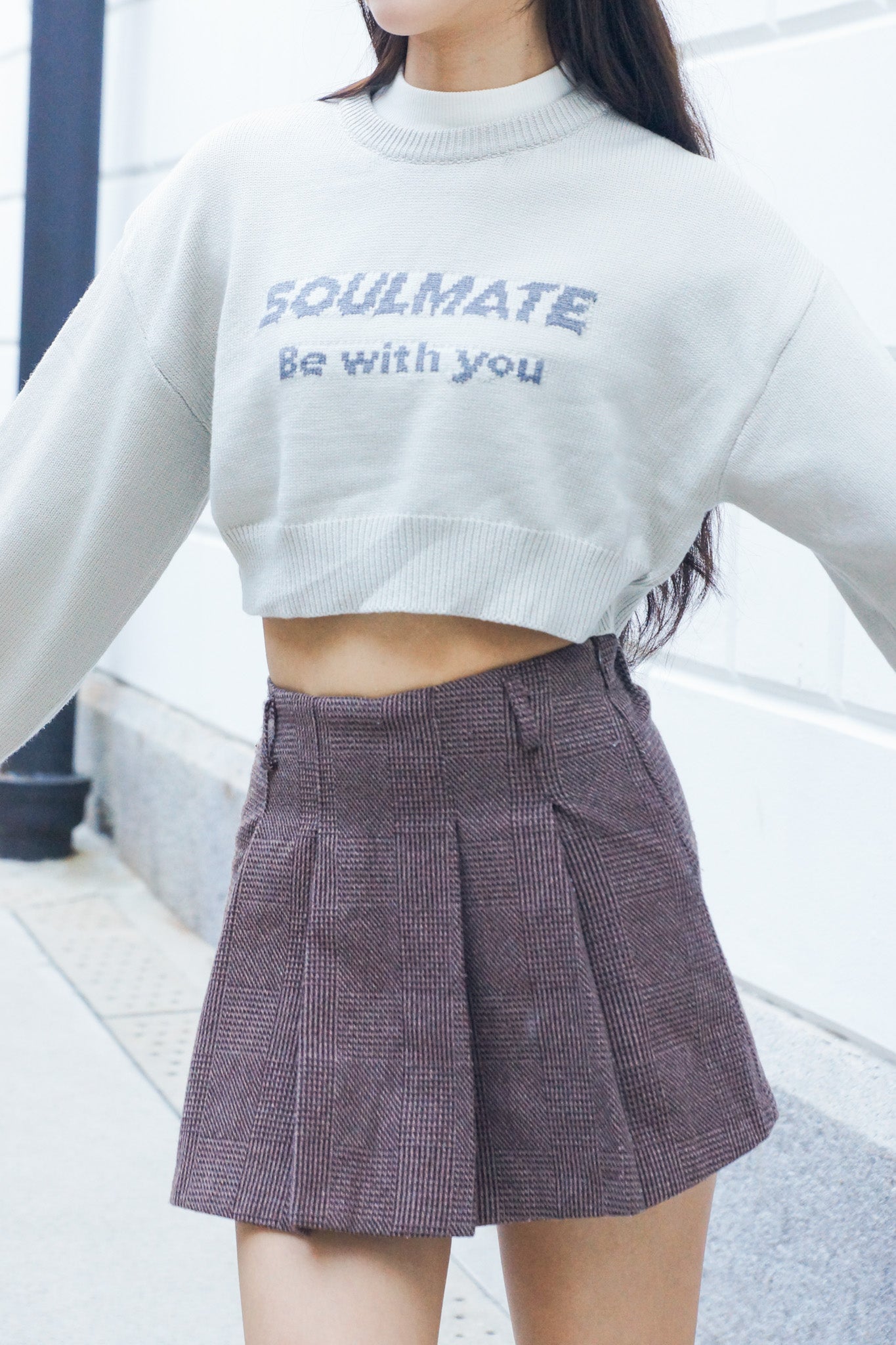 Be With You Cropped Knit Sweater