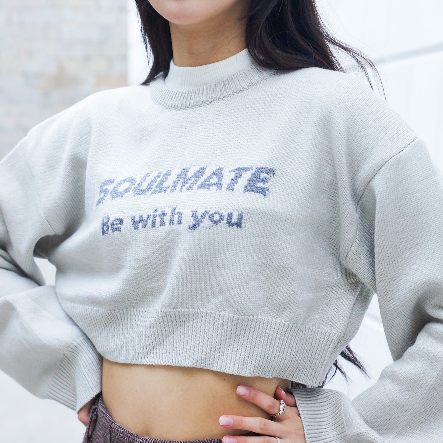 Be With You Cropped Knit Sweater