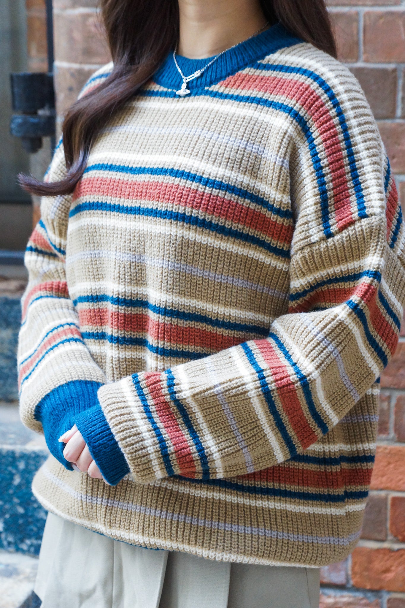 Arlene Striped Knit Sweater