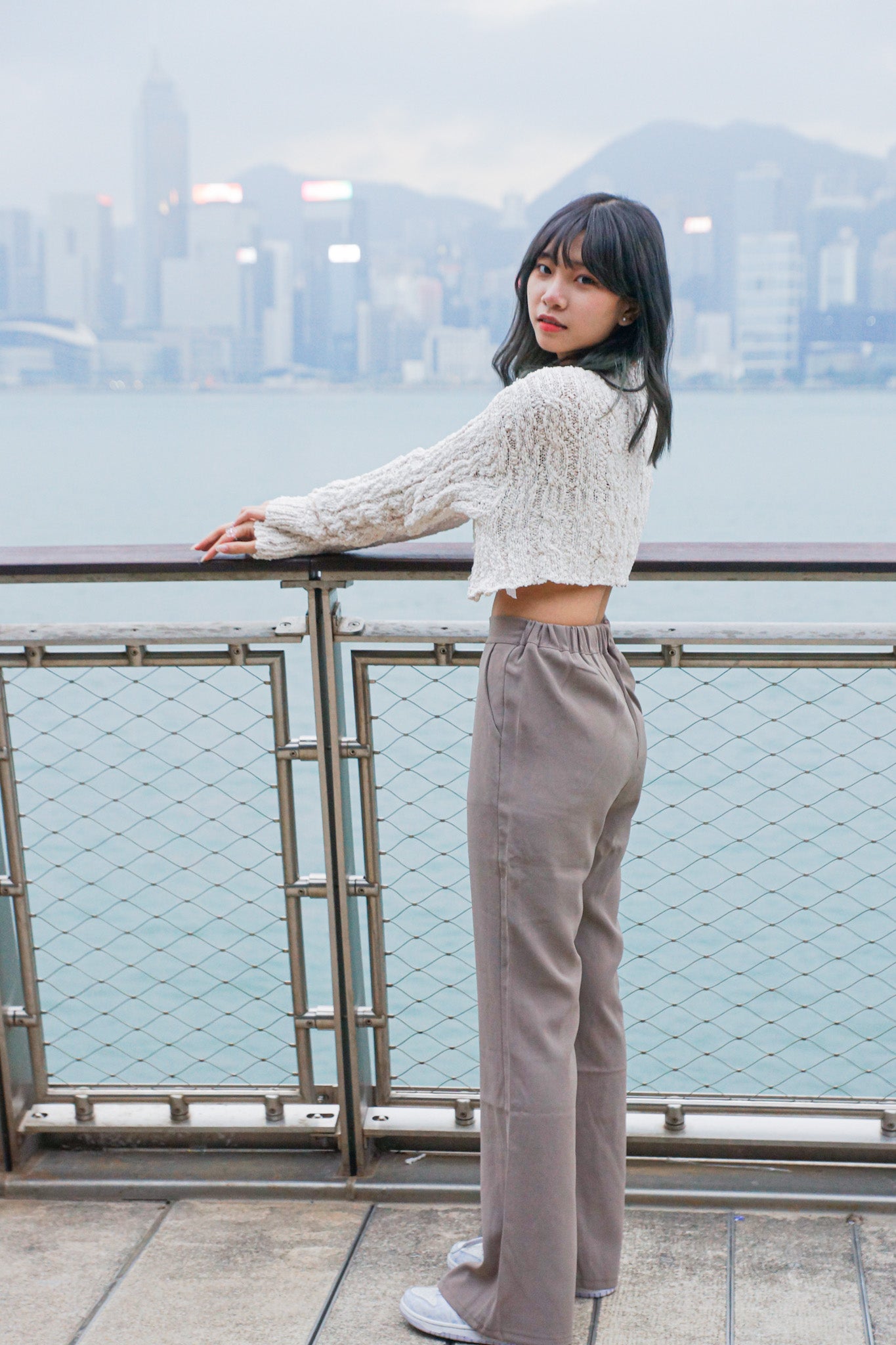 Fluffy Cropped Knit Sweater - Apple’s Farm