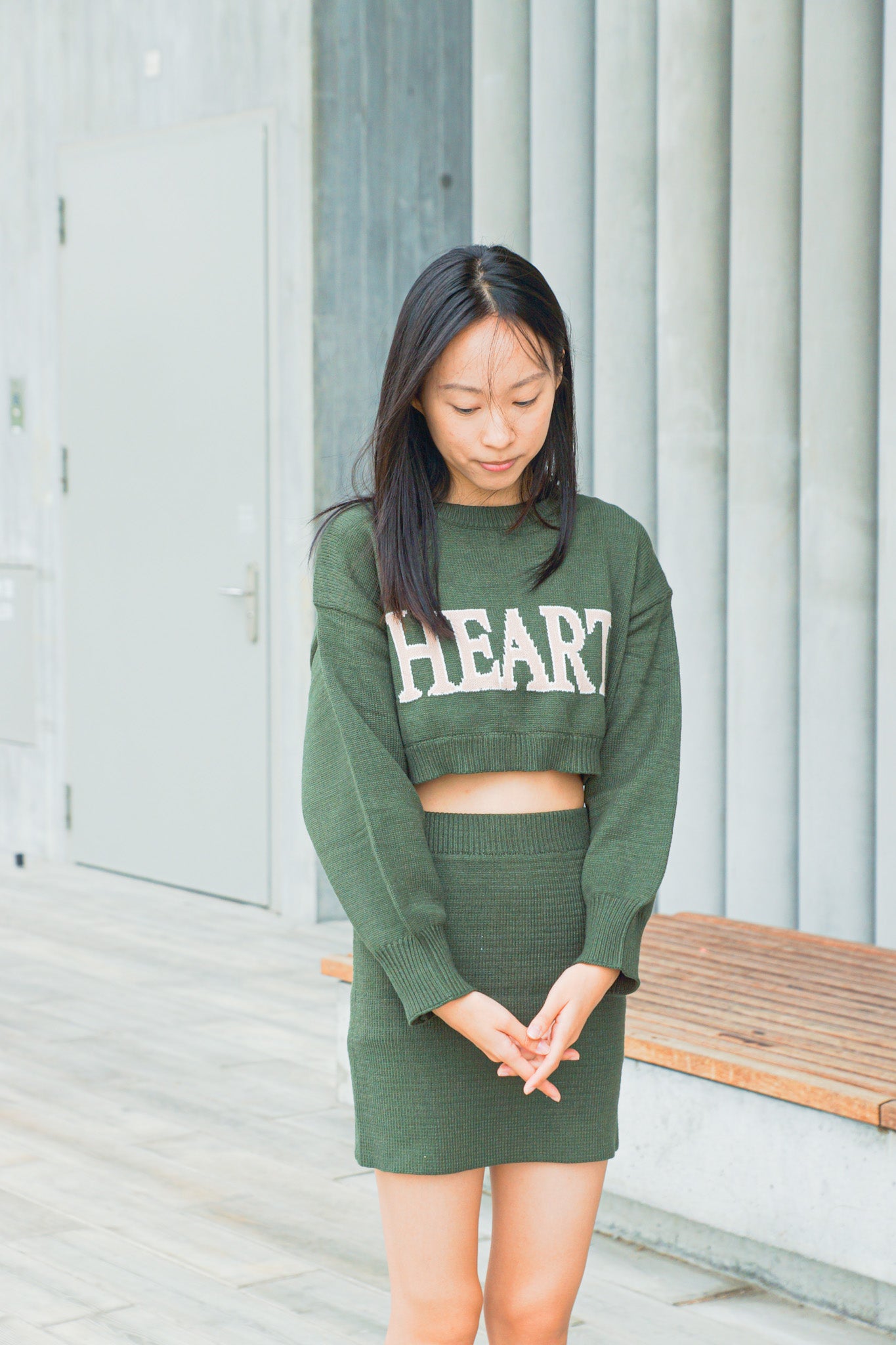 Sweetheart Cropped Knit Set - Apple’s Farm