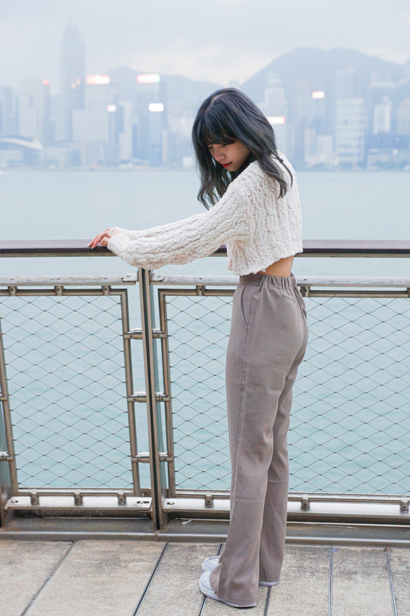 Fluffy Cropped Knit Sweater - Apple’s Farm