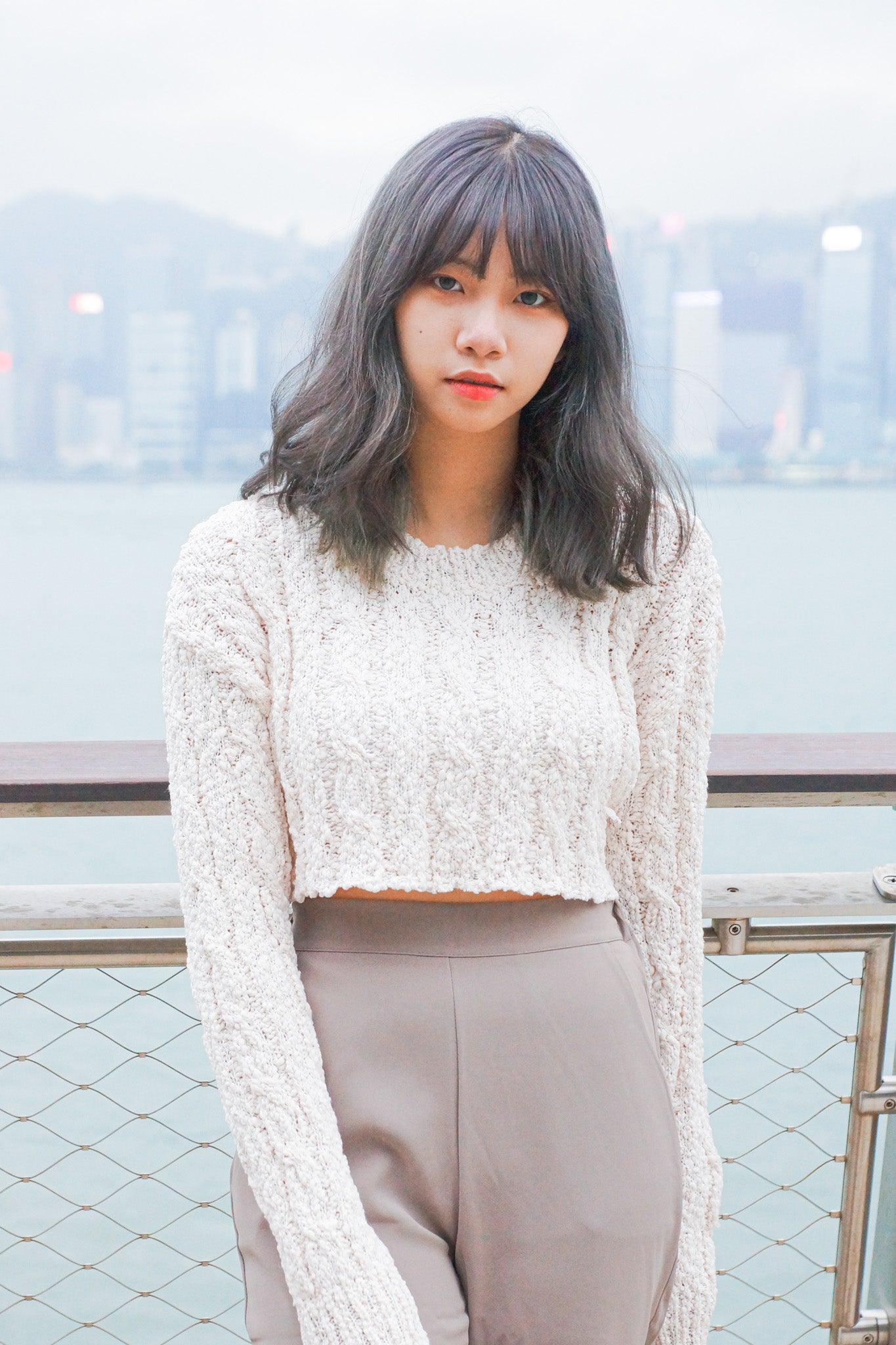 Fluffy Cropped Knit Sweater - Apple’s Farm