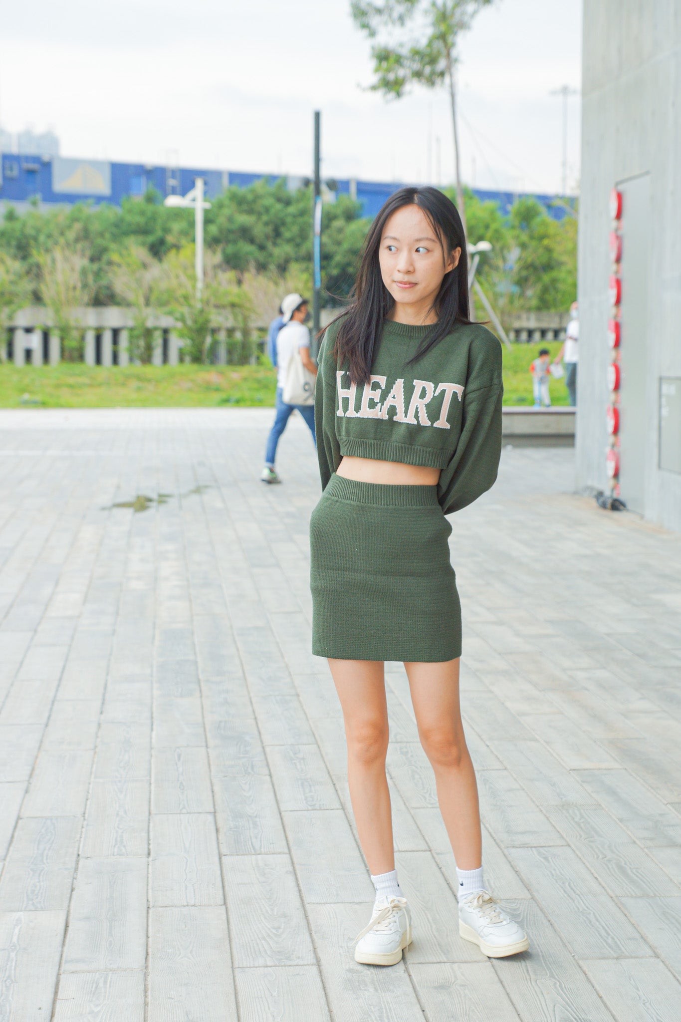 Sweetheart Cropped Knit Set - Apple’s Farm