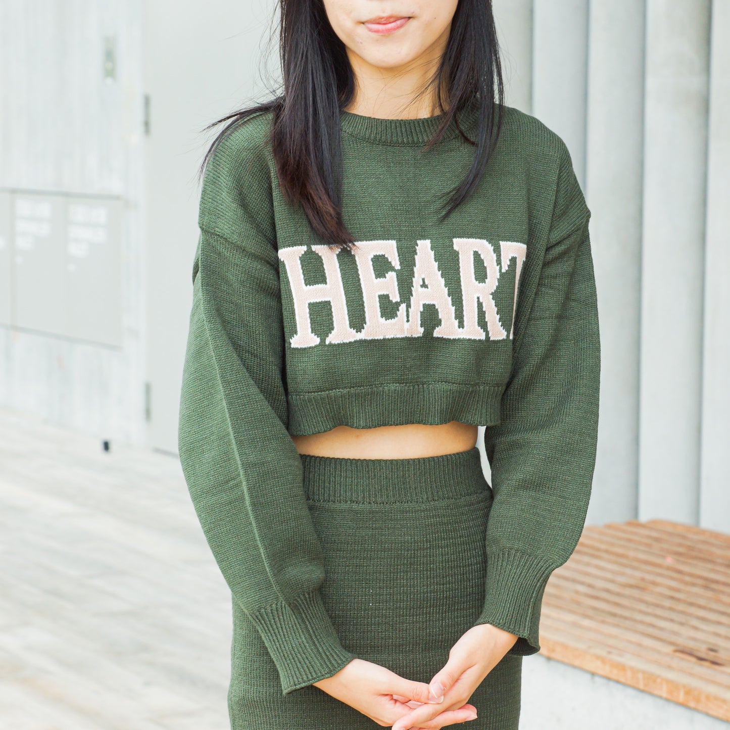 Sweetheart Cropped Knit Set - Apple’s Farm