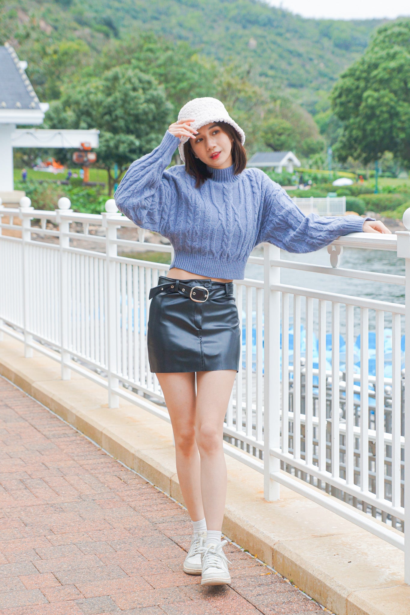 Belted Leather Skirt - Apple’s Farm