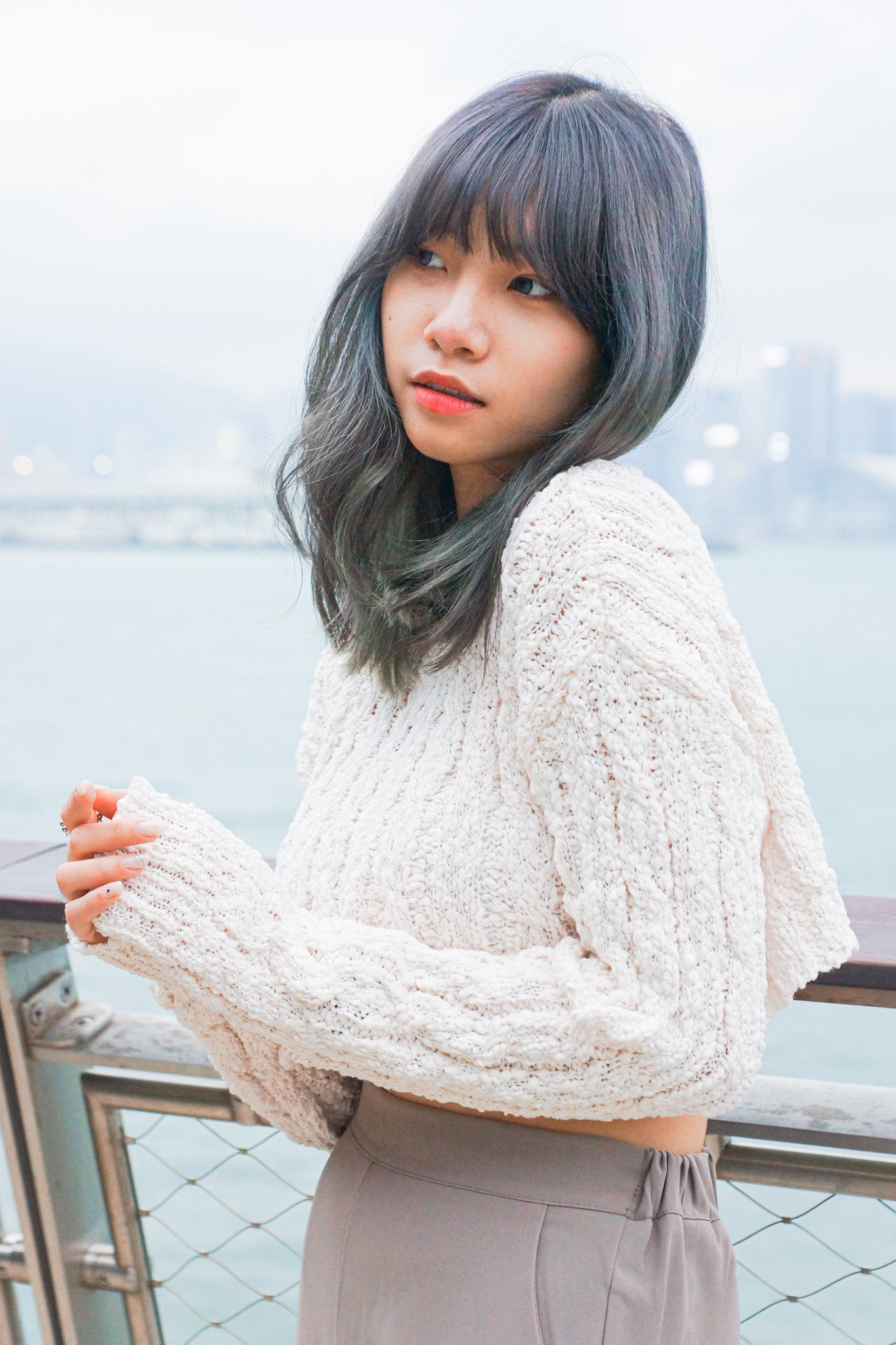 Fluffy Cropped Knit Sweater - Apple’s Farm