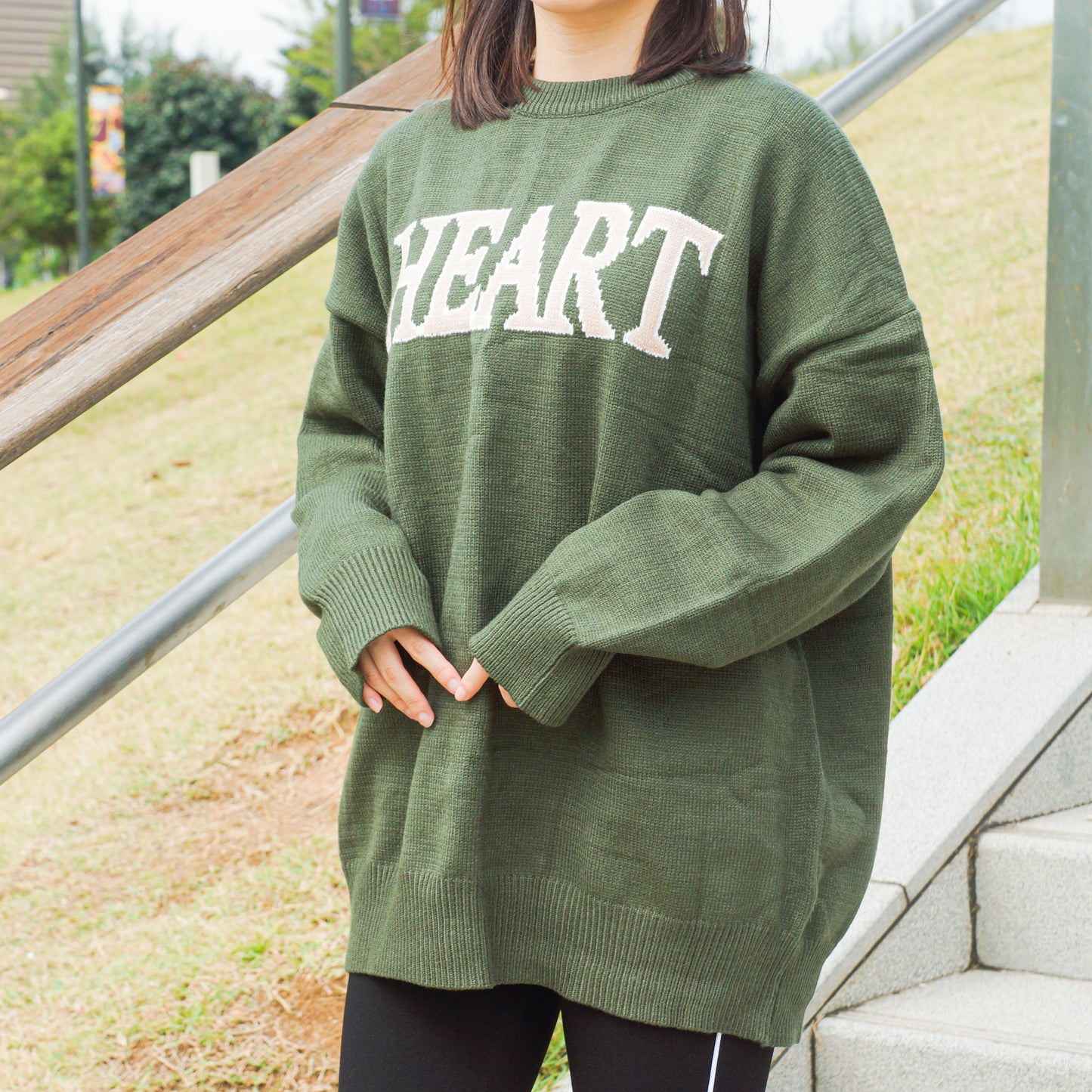 Sweetheart Oversized Sweater - Apple’s Farm