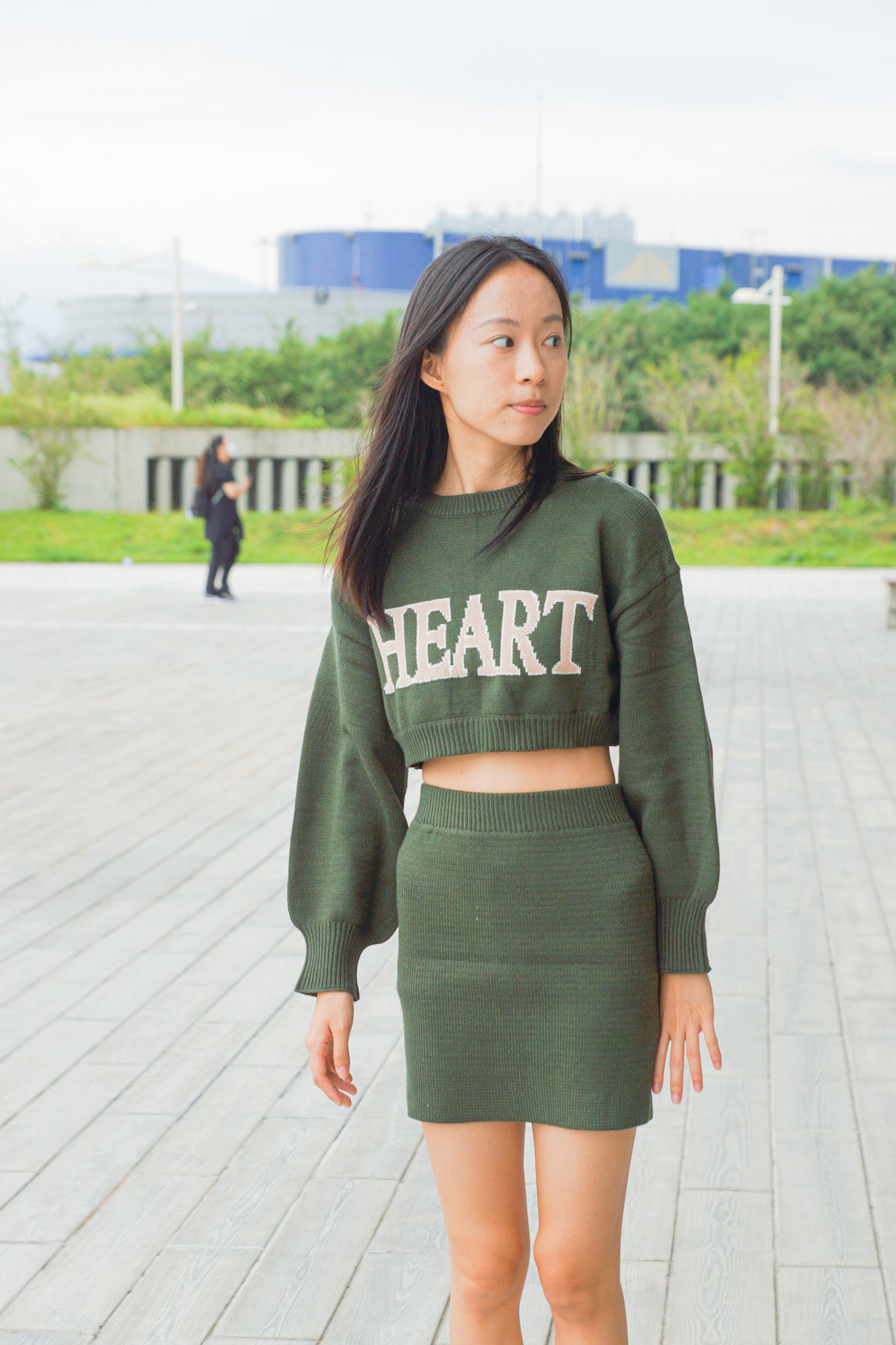 Sweetheart Cropped Knit Set - Apple’s Farm