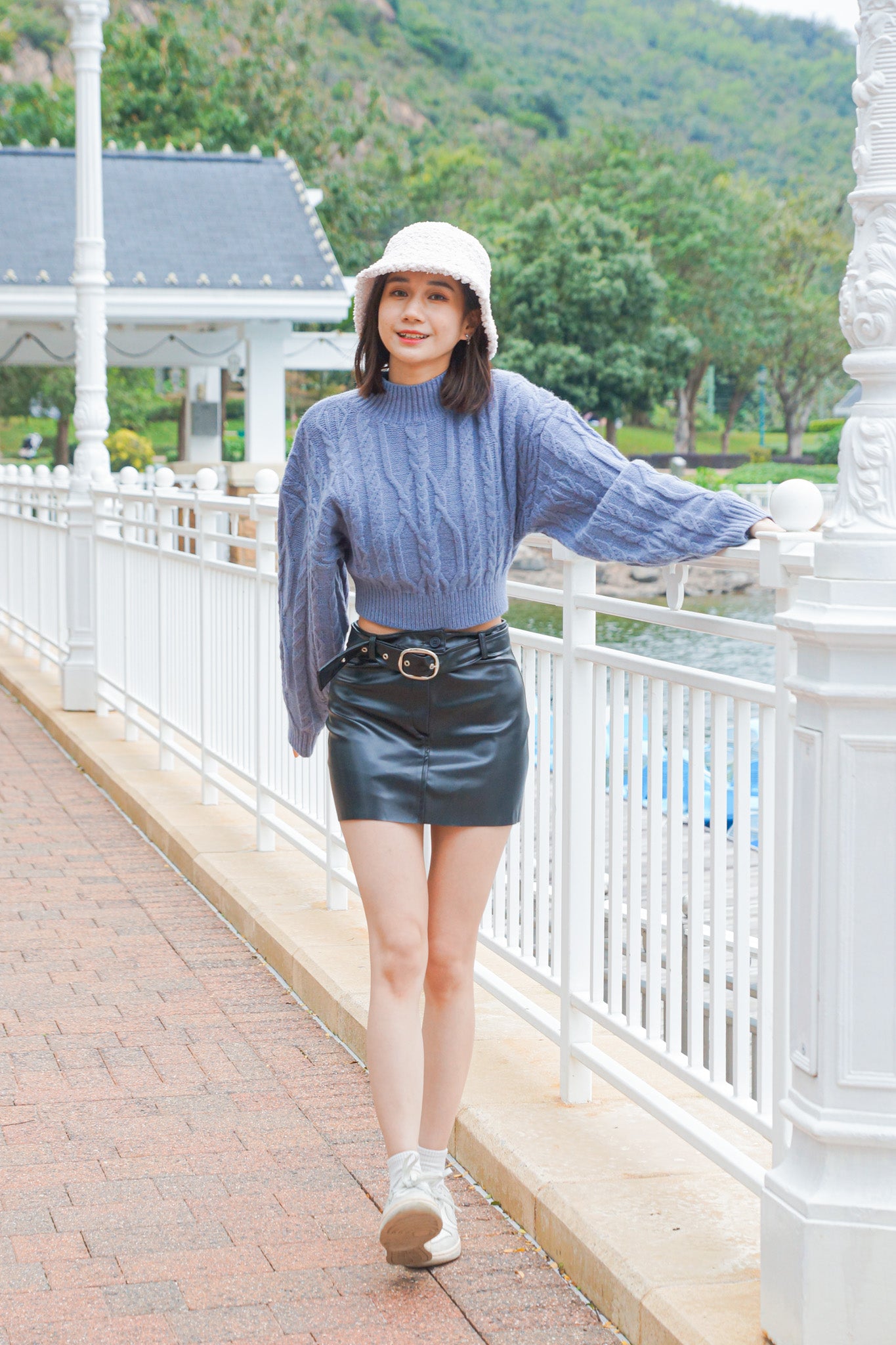 Belted Leather Skirt - Apple’s Farm