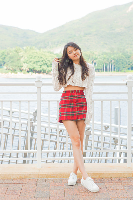 Santa Check Skirt - Apple’s Farm