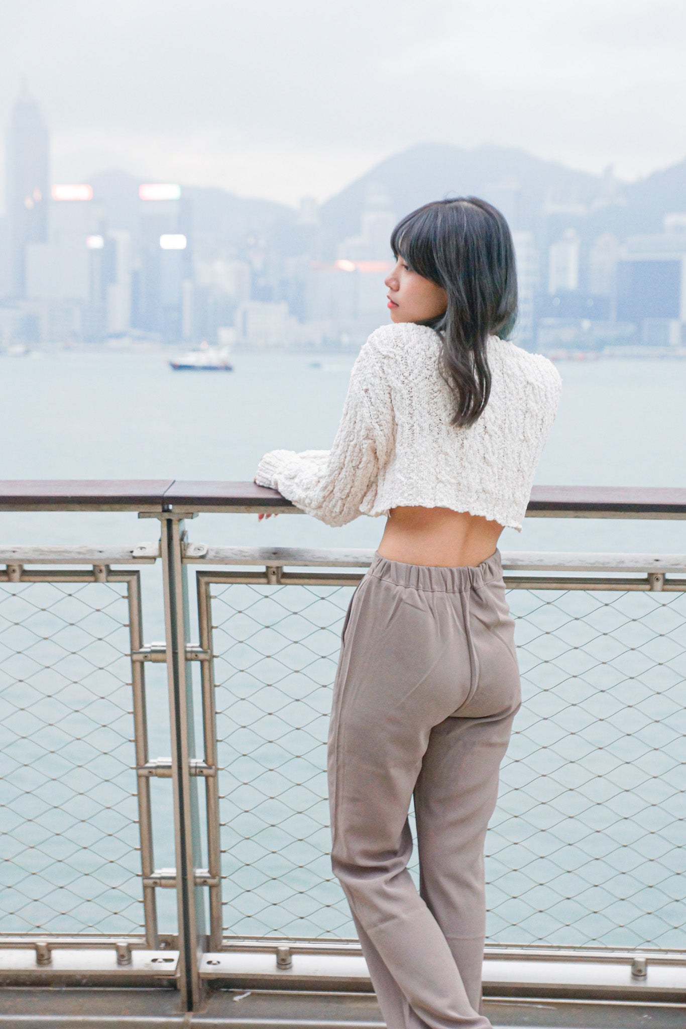 Fluffy Cropped Knit Sweater - Apple’s Farm