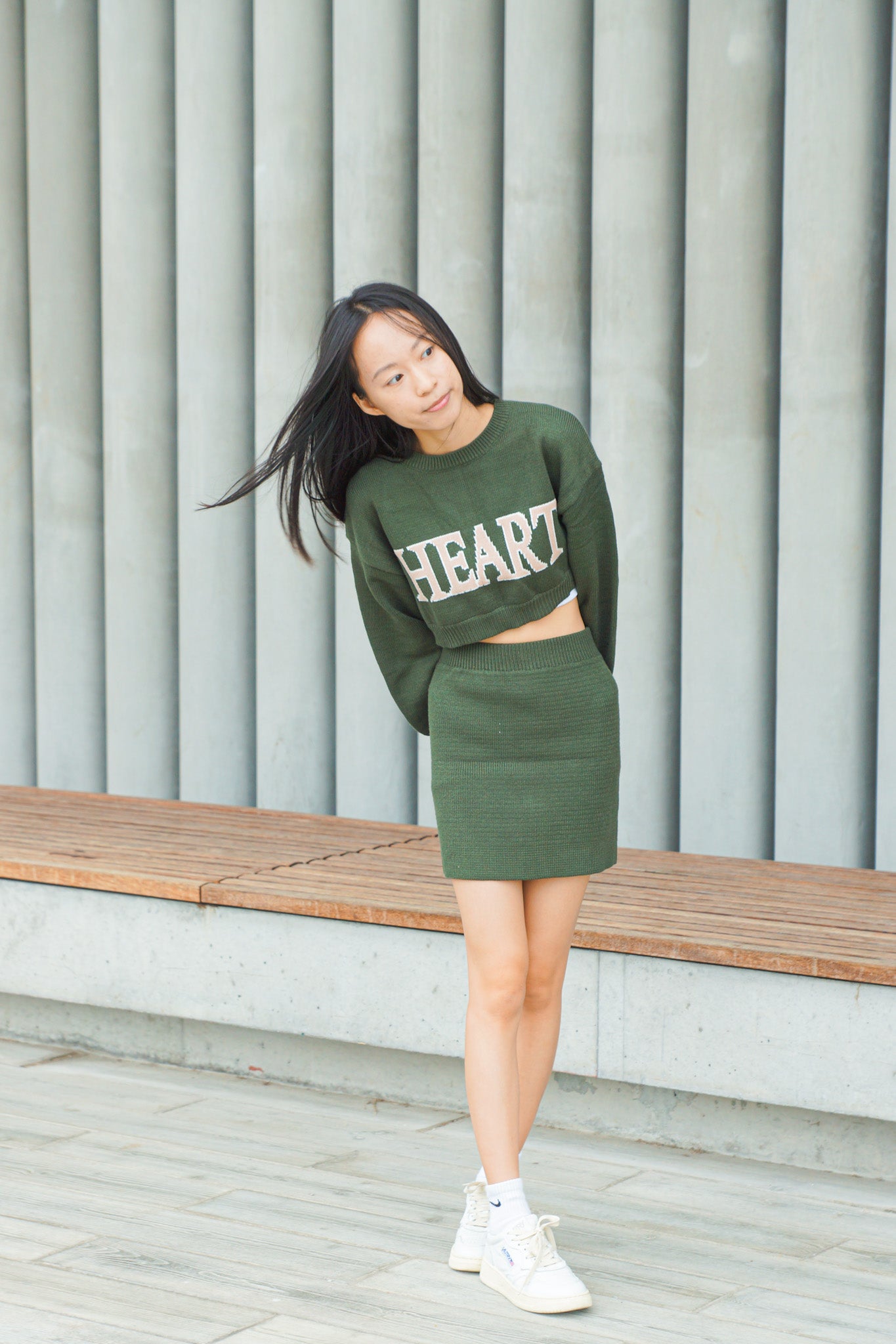 Sweetheart Cropped Knit Set - Apple’s Farm