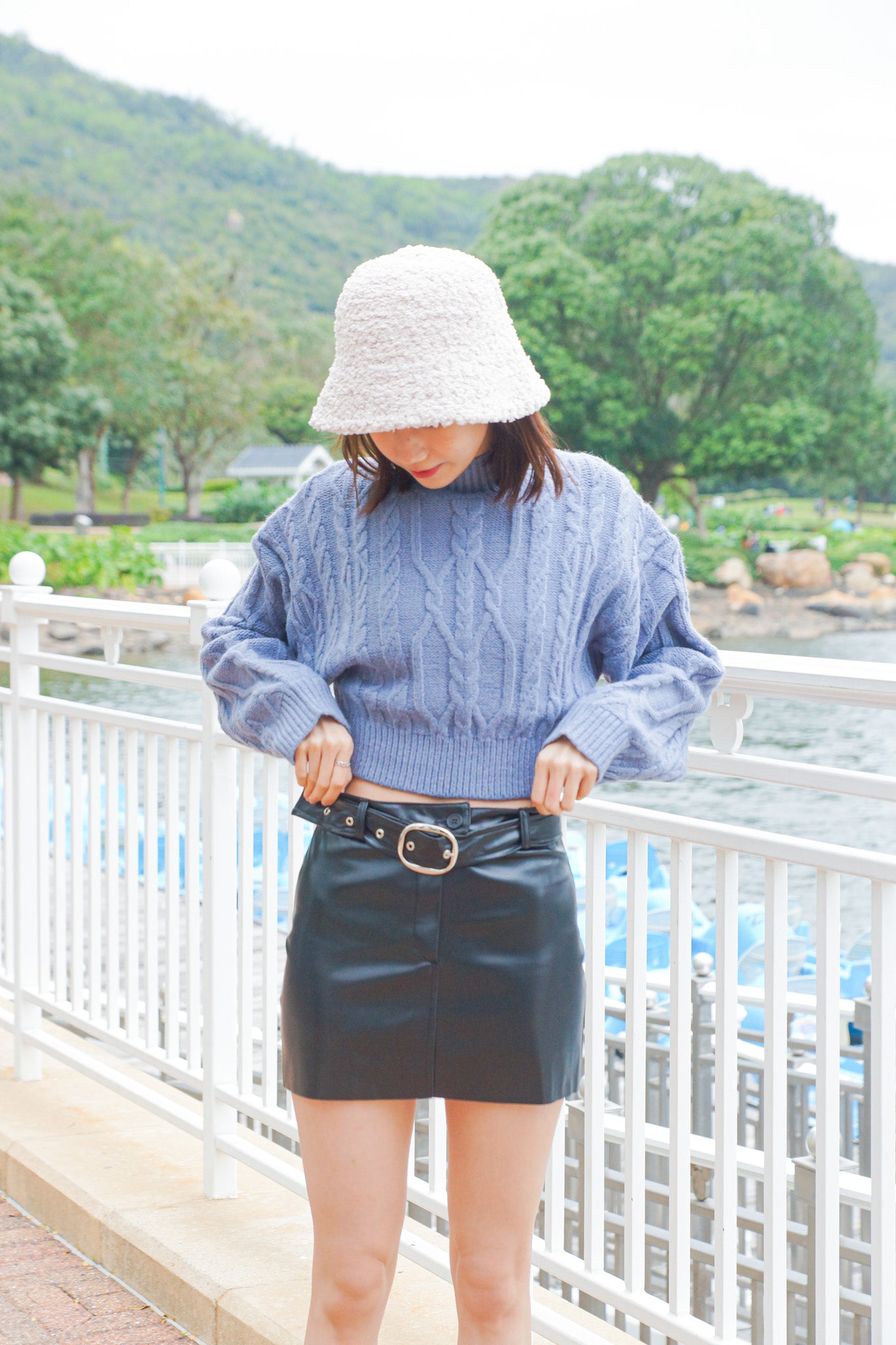 Belted Leather Skirt - Apple’s Farm