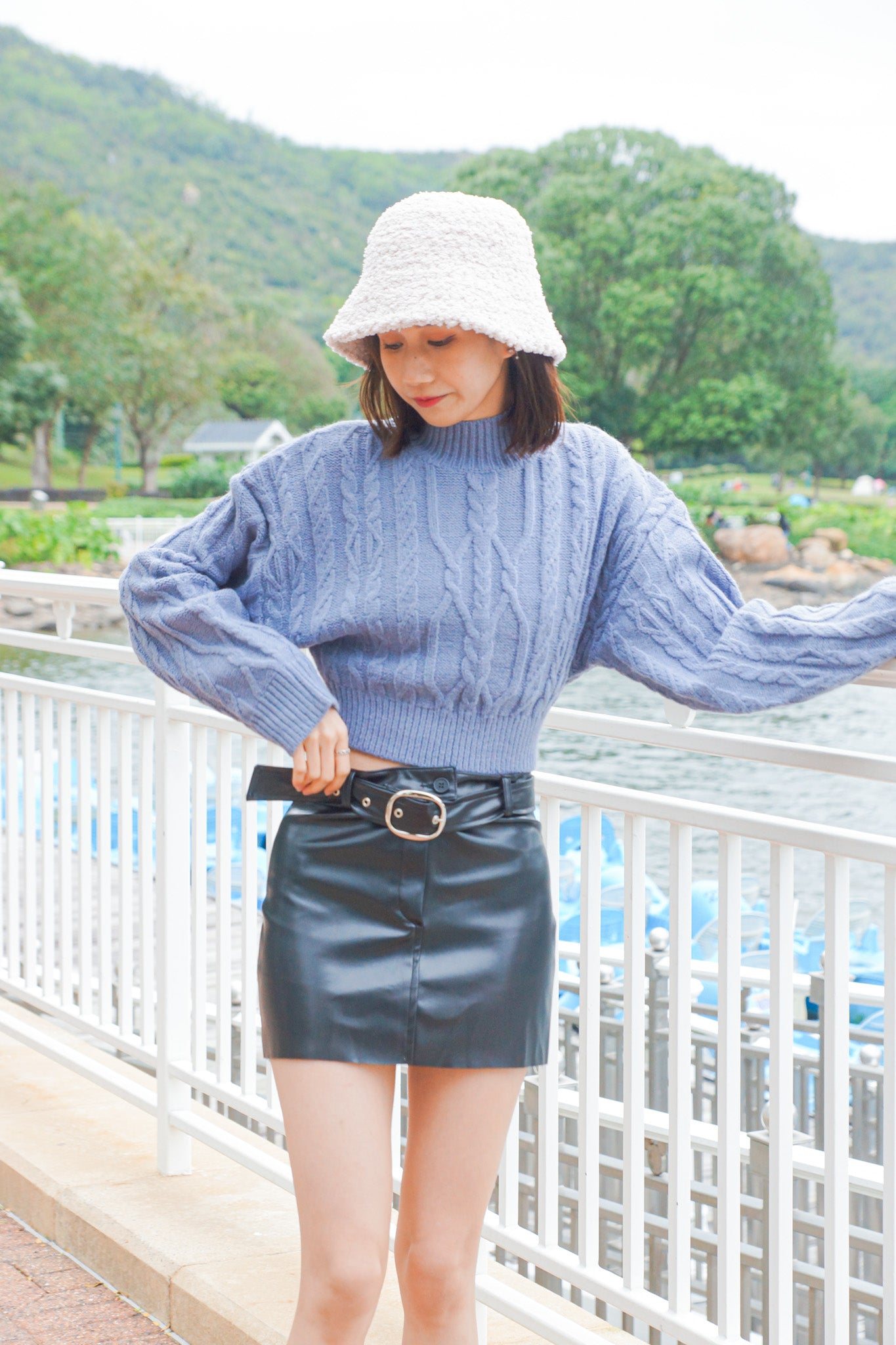 Belted Leather Skirt - Apple’s Farm