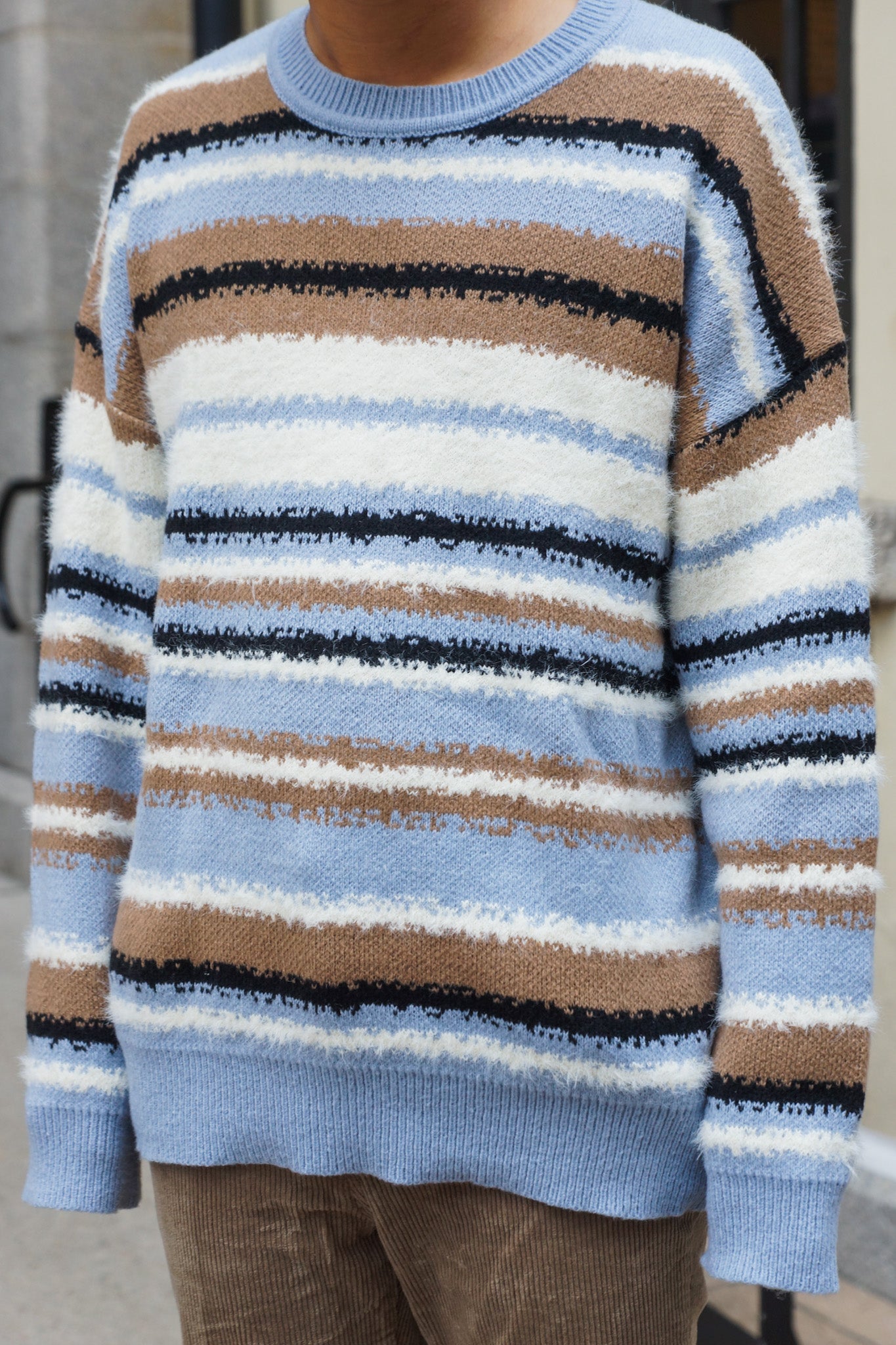 Letitia Wool Striped Knit Sweater