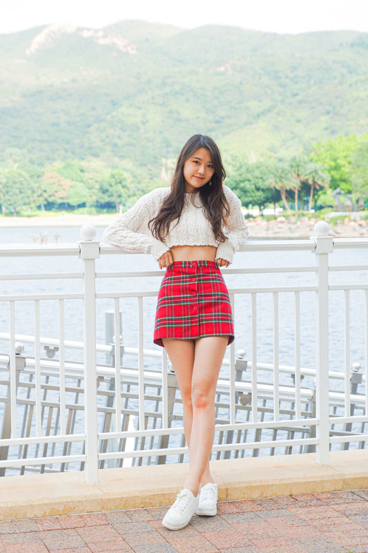 Santa Check Skirt - Apple’s Farm